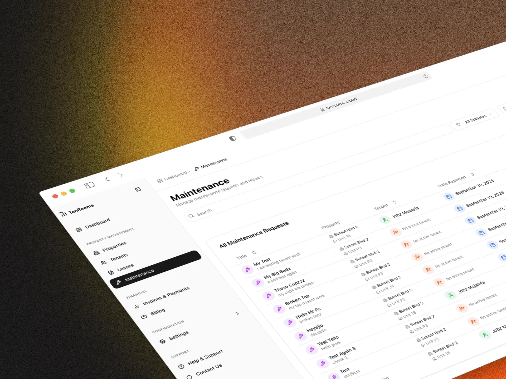 Maintenance Requests