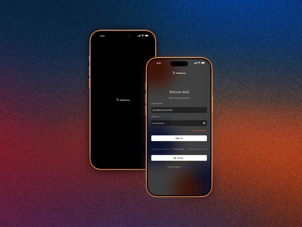 Tenant Mobile App Preview (Dark Mode Alt)